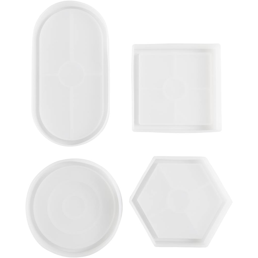 Silicone Mould - Oval, round, square, hexagonal (37120)