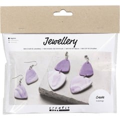 Mini Craft Kit - Jewellery - Marbled Earrings - light purple (977676)