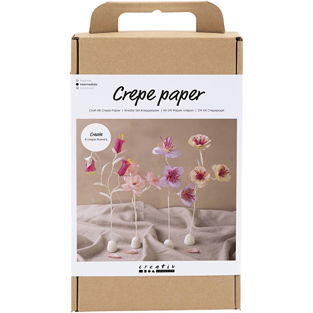 Craft Kit - Crepe Paper - Flower Pastel colours (977666) - Leker