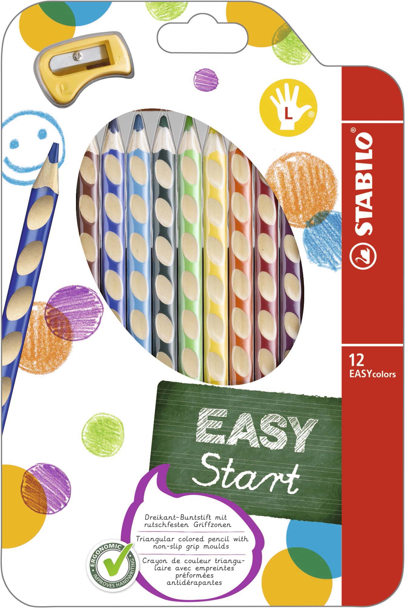 Stabilo - Easycolor L 12-stk (208625) - Leker