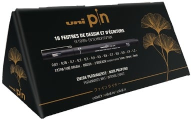 Uni - The Full Black Boc - Fineliner (18 pcs) (401229)