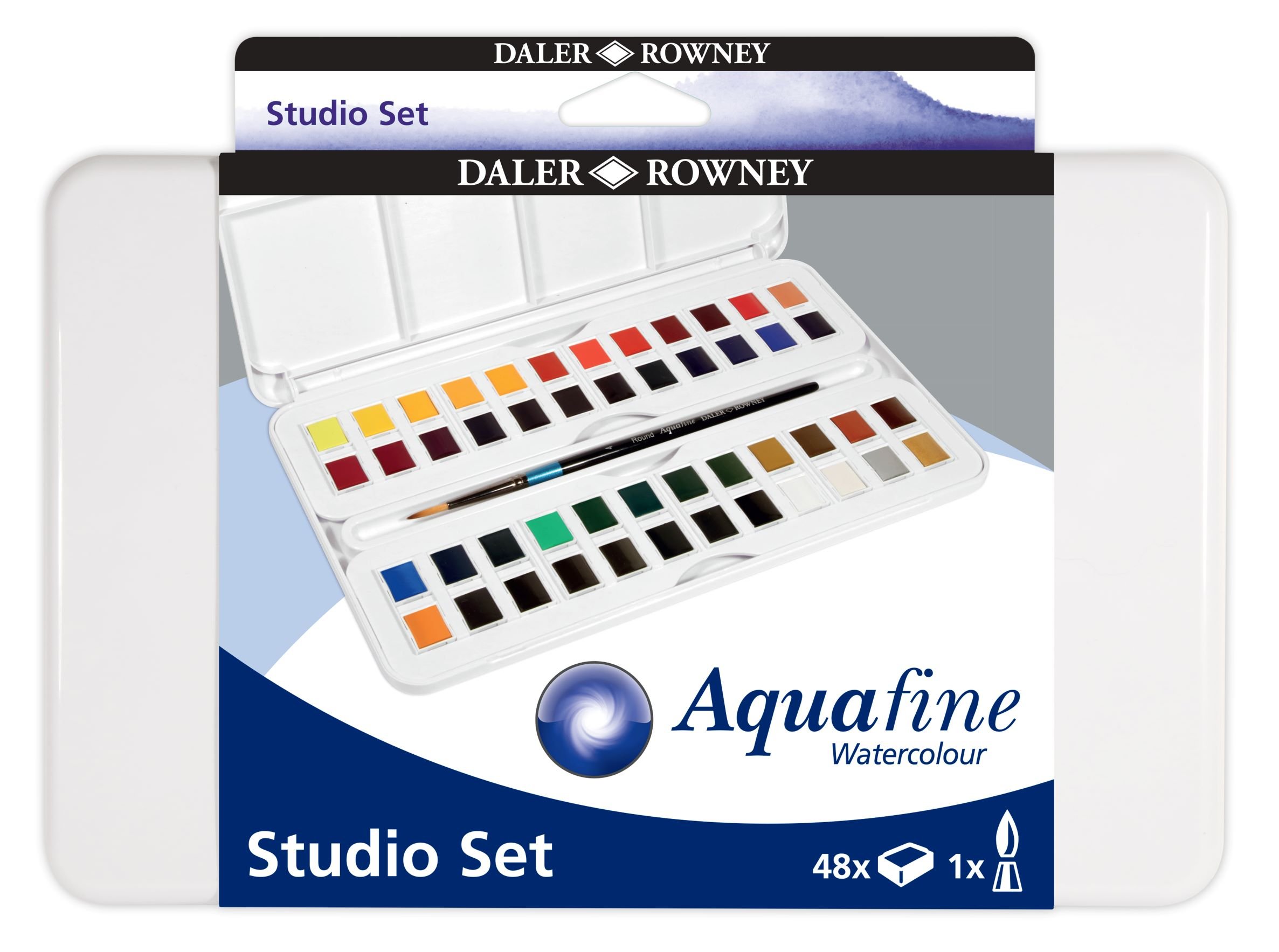 Daler-Rowney - Aquafine Akvarel 48 Half Pans (306032) - Leker