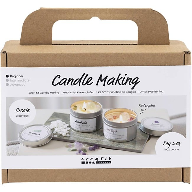 Mini Craft Kit - Candle Casting - Soy Candle w/Aventurin & Amethyst (977753)