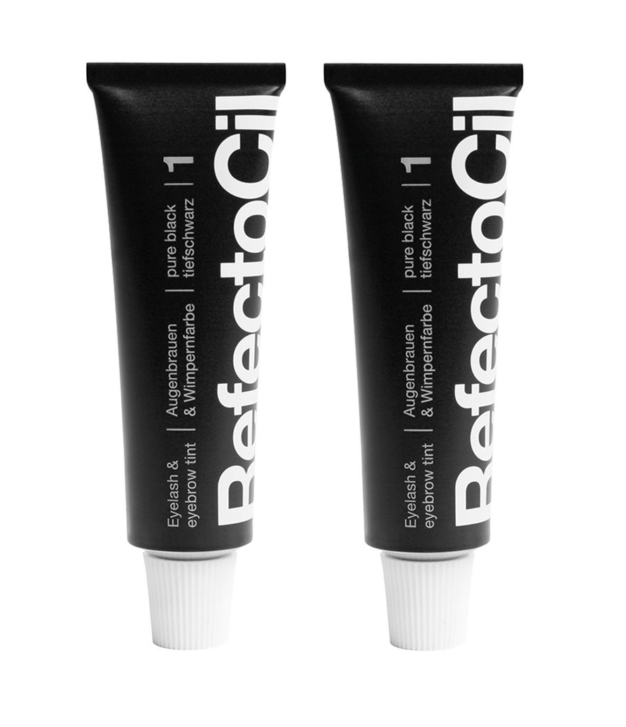 RefectoCil - 2 x Eyelash and Eyebrow Color Pure Black 1 - Skjønnhet