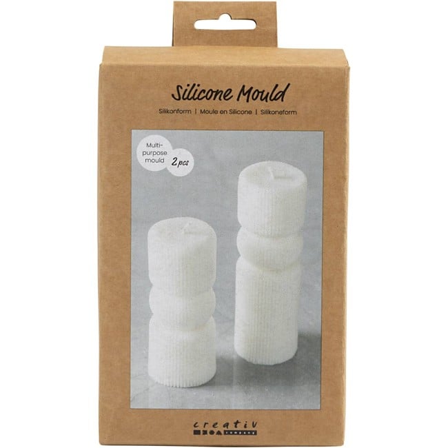 Silicone Mould - Ribbed Cylinder With Arch (371195)