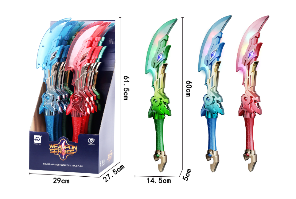 Sea&Sun - Machete w. Light & Sound 8pcs display (6614A)