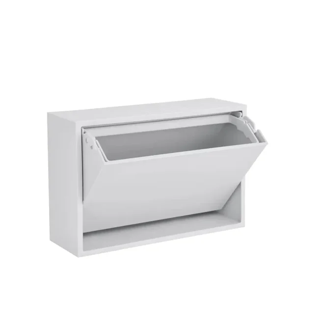 ReCollector - Small Wall storage / Bathroom bin - Brilliant White