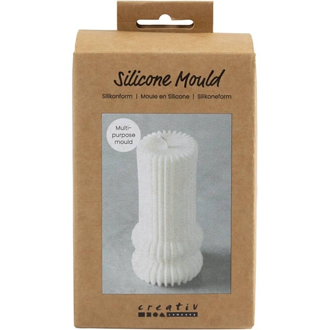 Silikoneform - Rillet Cylinder Med Buer