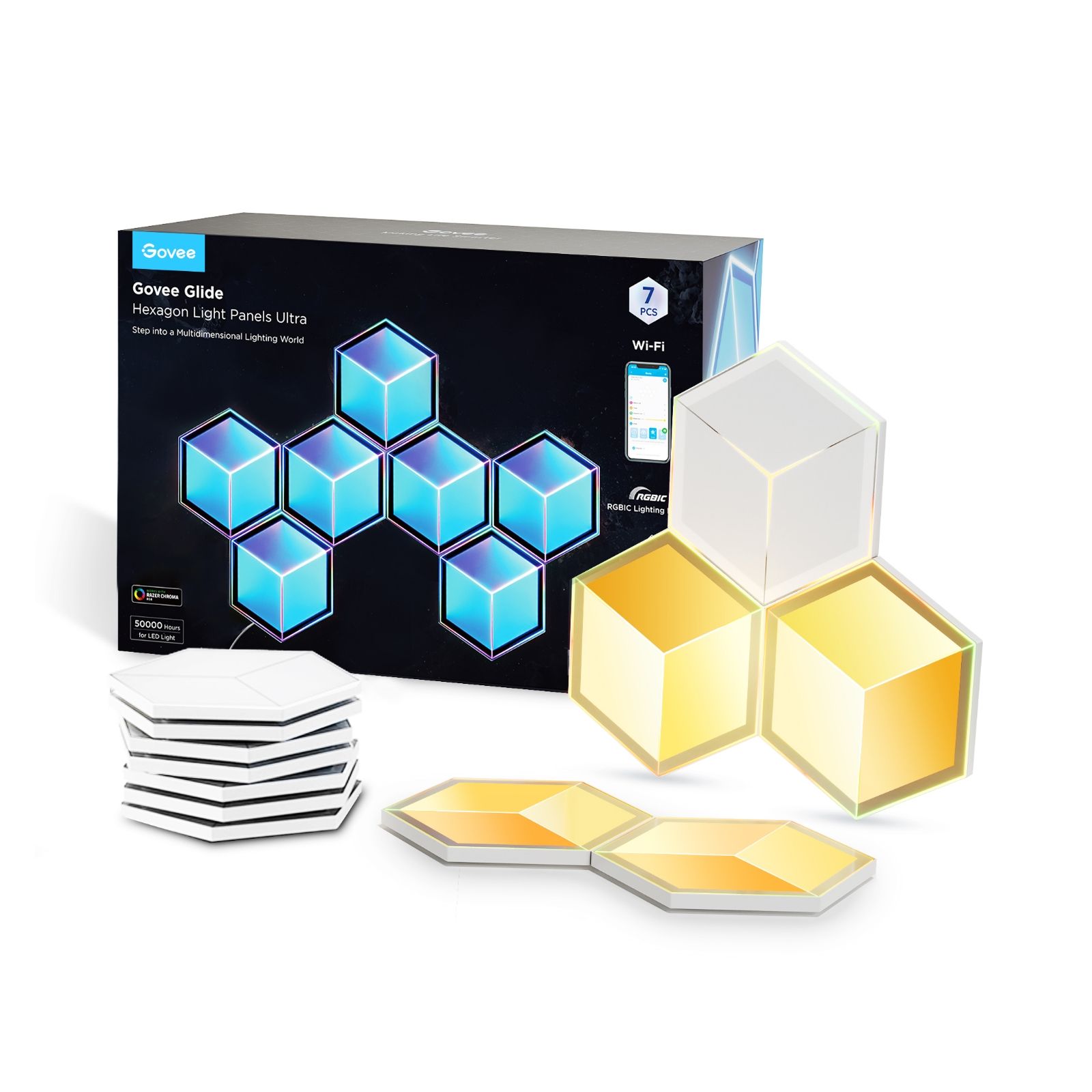 Govee - Glide Hexagon Light Panels Ultra 7Pack! - Elektronikk