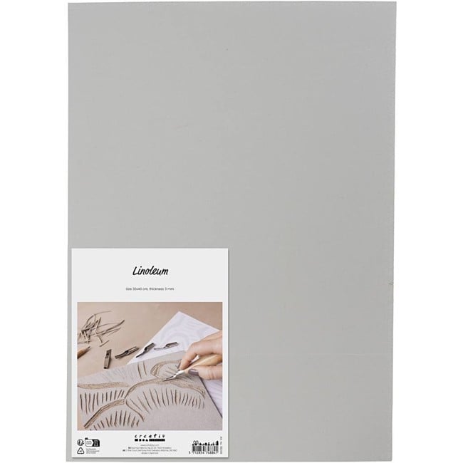 Linoleum 30x40 cm - Grey (38209)