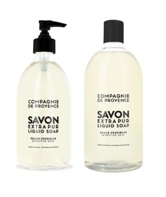 COMPAGNIE DE PROVENCE - Liquid Marseille Soap Sensitive Skin 495 ml + COMPAGNIE DE PROVENCE - Liquid Marseille Soap Sensitive Skin Refill 1000 ml