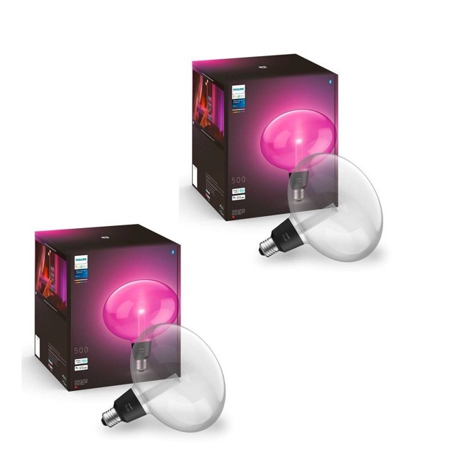 Philips Hue - 2x Ellipse - E27 Smarte Glühbirne - Lightguide - Bundle