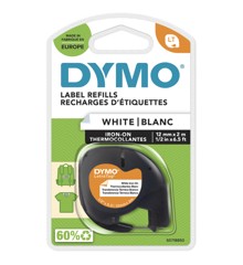 DYMO - LetraTag® Tape Iron-on 12mm x 2m black on white (S0718850)