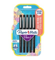 Paper Mate - Flair felt tip pen M Black (5 pack) (2028909)