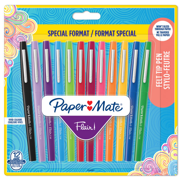 Paper Mate - Flair felt tip pen 9+3-Blister (2048987) - Leker