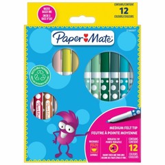 Paper Mate – Flamastry dla dzieci do kolorowania – 12-Blister