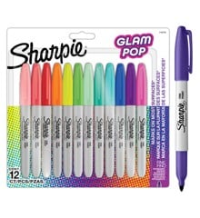 Sharpie - Permanent Marker Fine Glam Pop 12-Blister (2198780)