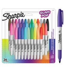 Sharpie - Permanent Marker Fine Glam Pop 34-Blister (2198891)