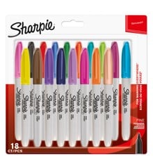 Sharpie - Permanent Marker Fine Assorted Colours 18-Blister (1996112)