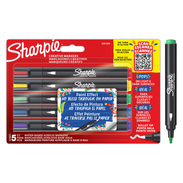 Sharpie - Creative Acrylic Marker 5-Blister (2201069) - Leker