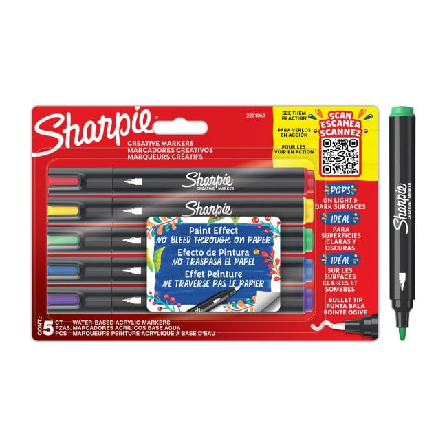 Sharpie - Creative Acrylic Marker 5-Blister (2201069)