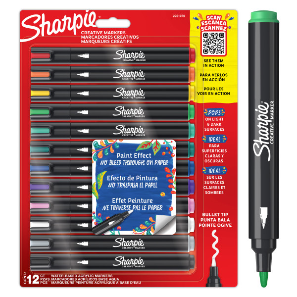 Sharpie - Creative Acrylic Marker 12-Blister (2201070) - Leker