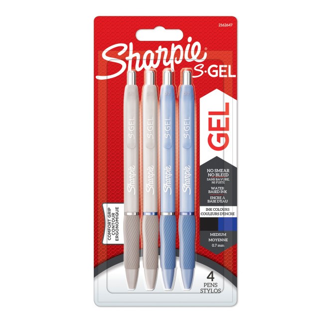 Sharpie - S-Gel Pens Medium Point - Frost Blue & White Pearl Barrels (2162647)