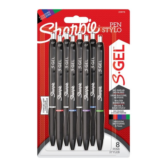 Sharpie - S-Gel 0,7 mm 8-Blister (2198778)