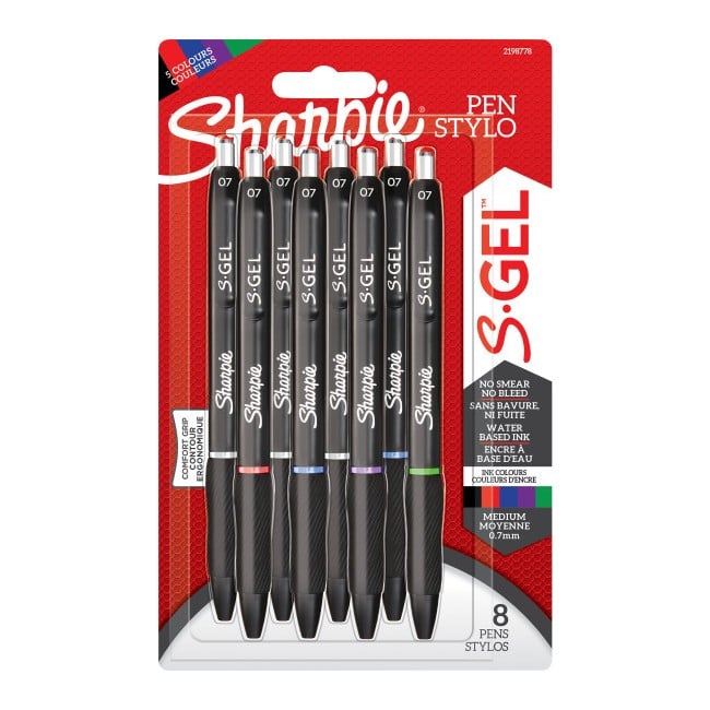 Sharpie - S-Gel 0,7 mm 8-stk