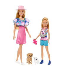 Barbie - Stacie & Barbie Doll Set With 2 Pets (HRM09)