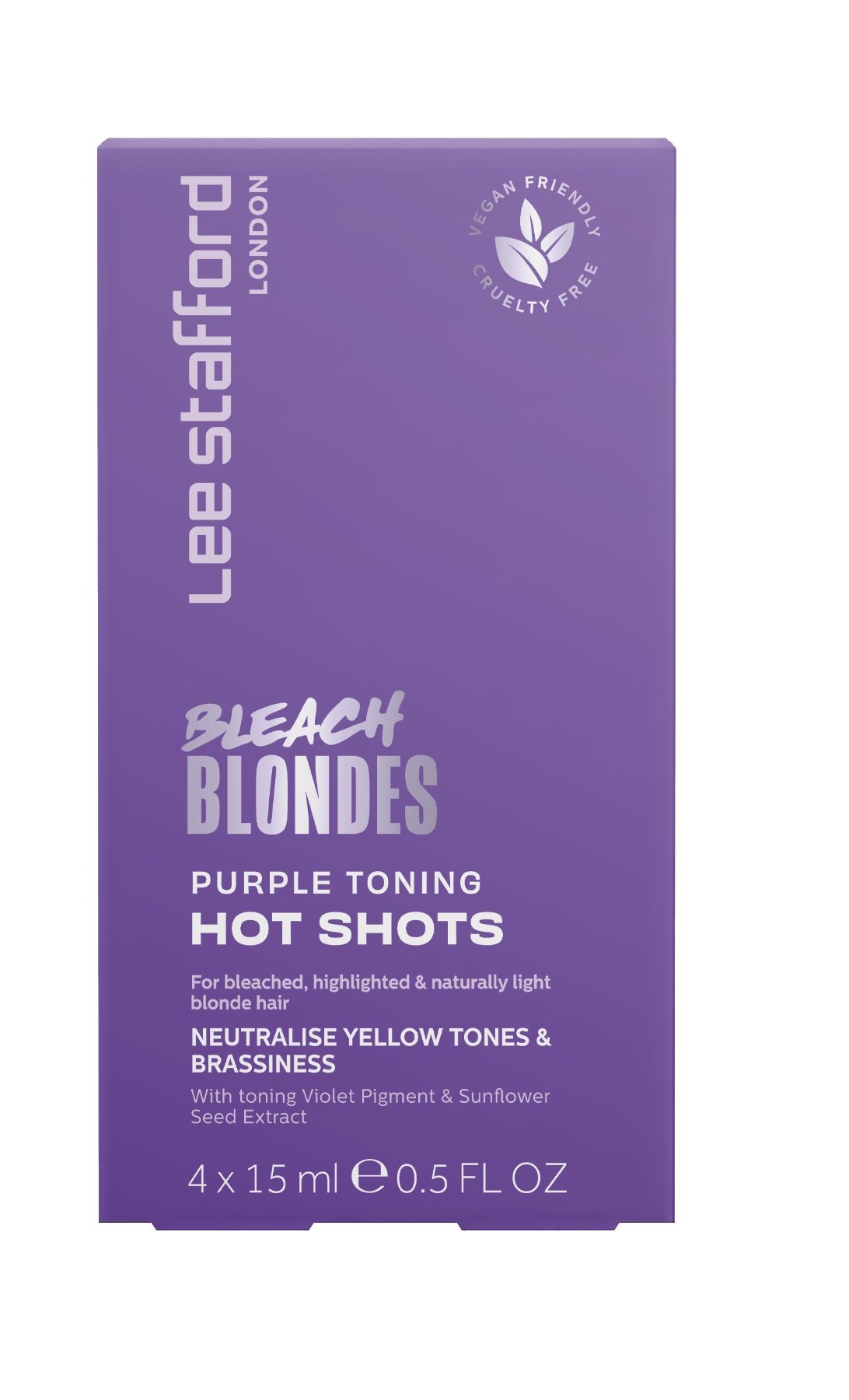 Lee Stafford - Bleach Blondes Purple Toning Hot Shots 4 x 15 ml - Skjønnhet