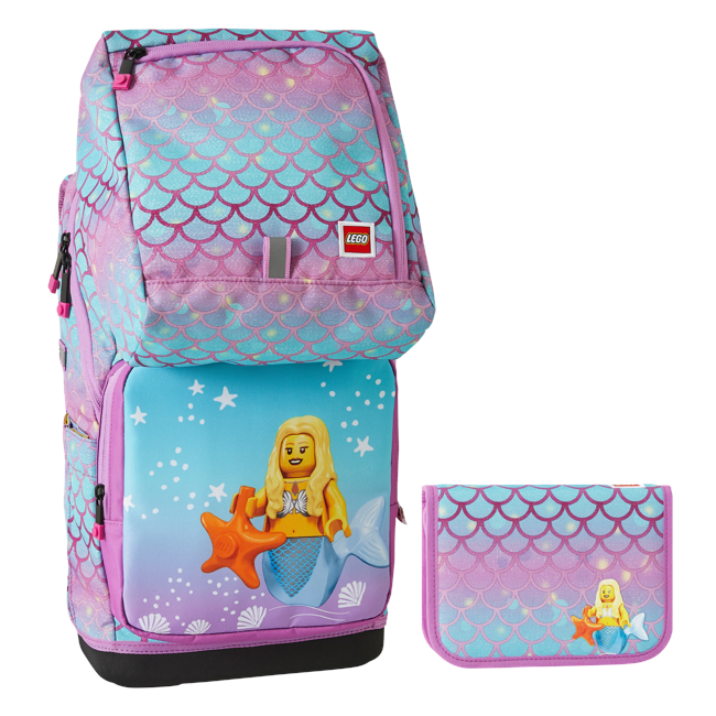 LEGO - Optimo Starter School Bag W. Gym Bag & Pencil Case - Mermaid (20254-2304)
