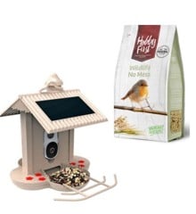 Hibird -  Hibirds Smart Bird Feeder with 1080HD camera  + No Mess wildlife Birdfeed 4 kg