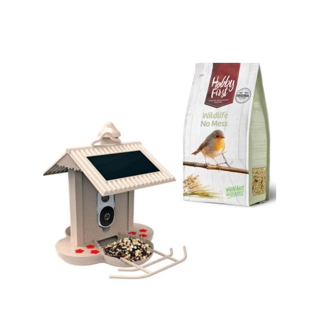 Hobby First -  No Mess wildlife 4 kg + Hibirds Smart Bird Feeder with 1080HD camera