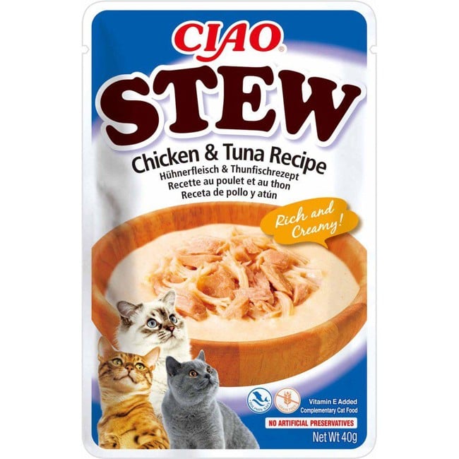 CHURU - 12 x Chicken Stew Med Kylling & Tun 12 x 40gr