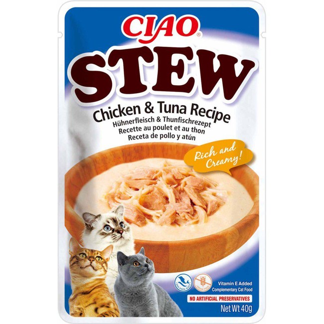 CHURU - 12 x Chicken Stew With Chicken & Tuna 40G