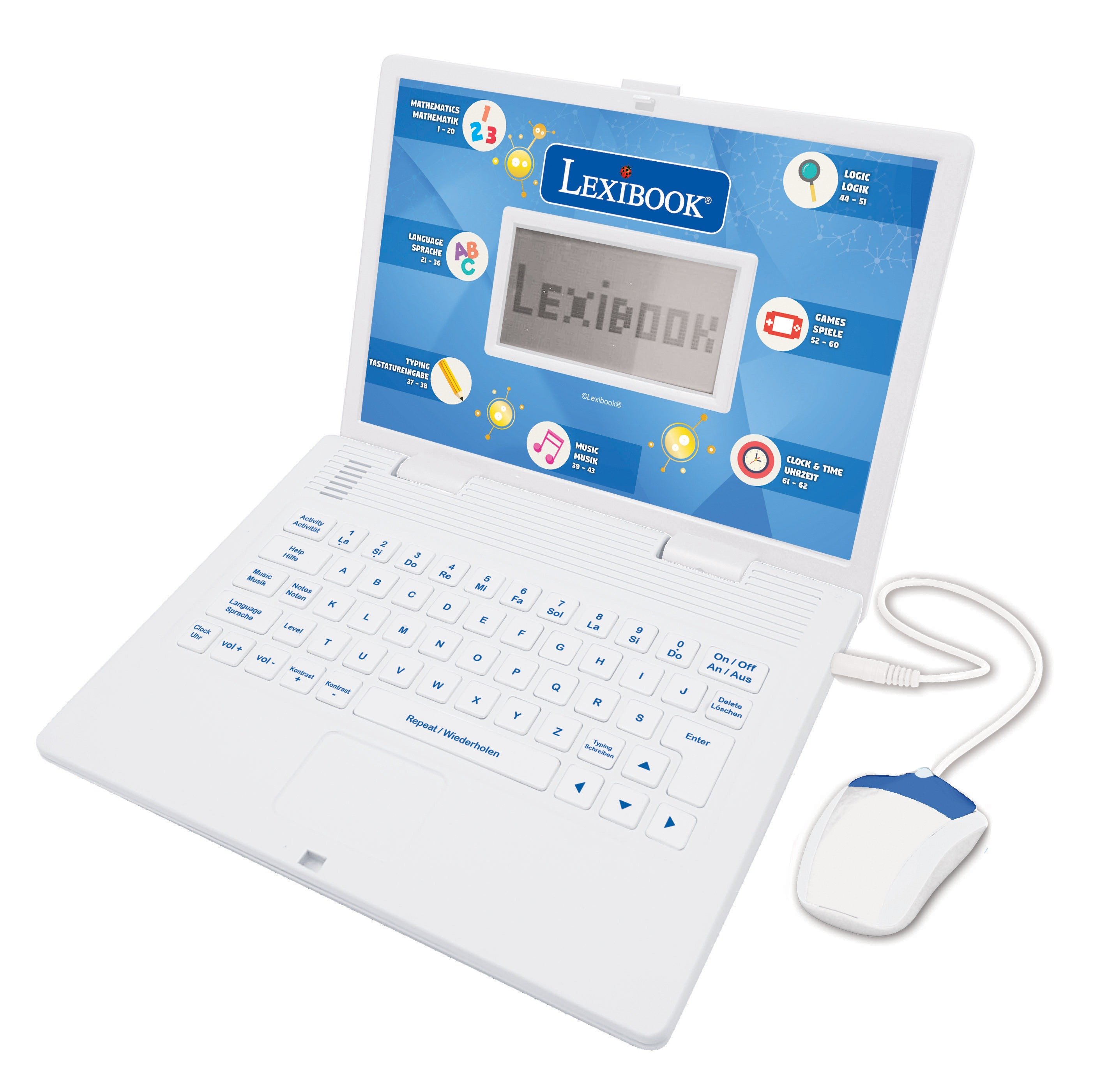 Lexibook - Bilingual Educational Laptop– 124 activities (DE/EN) (JC598i3) - Leker