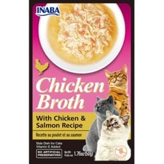 CHURU - 12 x Chicken Broth With Chicken & Salmon 40gr