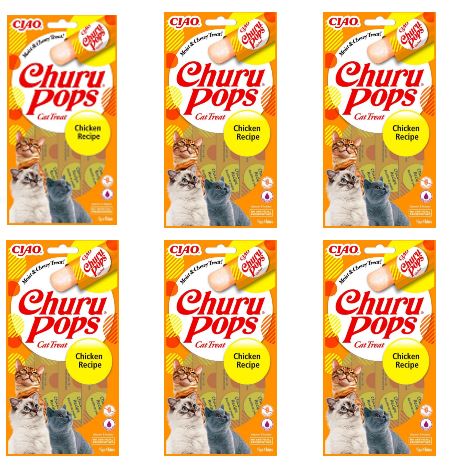 CHURU - 6 x Cat snack Pops Chicken 4pcs - Kjæledyr og utstyr