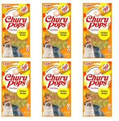 CHURU - 6 x Cat snack Pops Chicken 4pcs