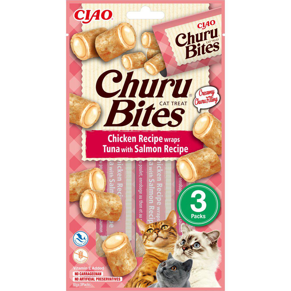 CHURU - 6 x Bites Chicken/Tuna Wrap With Salomon 3 pcs