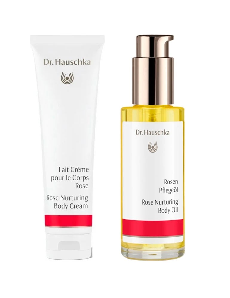Dr. Hauschka - Rose Nourishing Body Cream 145 ml + Dr. Hauschka - Rose Nurturing Body Oil 75 ml - Skjønnhet