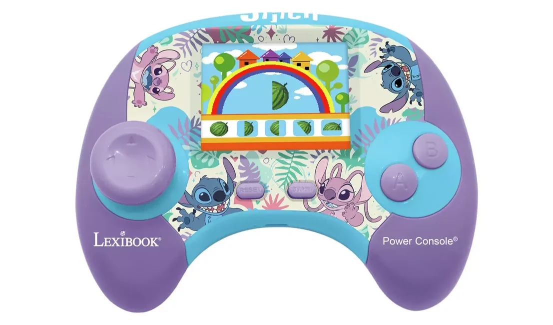 Lexibook - Power Console® Stitch educational handheld bilingual talking console (JCG100Di1)