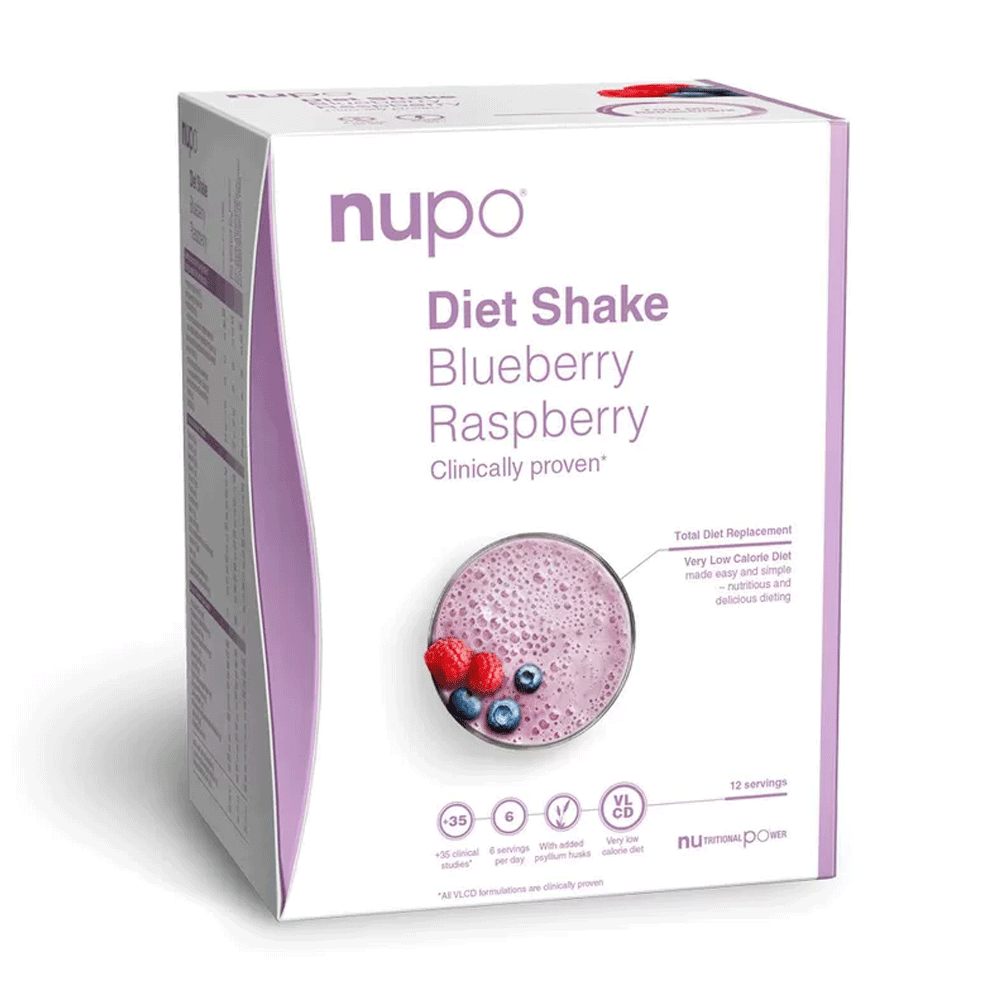 Nupo - Diet Shake Blueberry Raspberry 12 Servings - Helse og personlig pleie