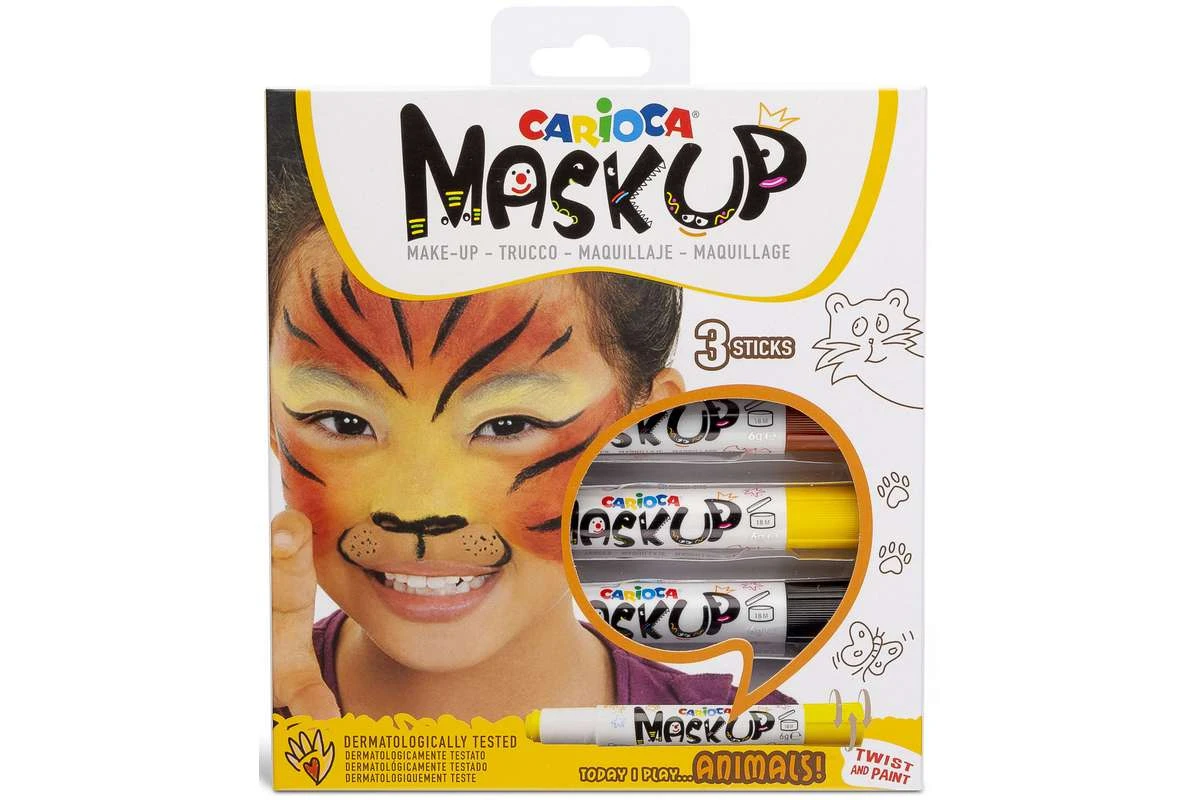Carioca - Mask Up - Make-up Sticks - Animals (3 pcs) (809490) - Leker