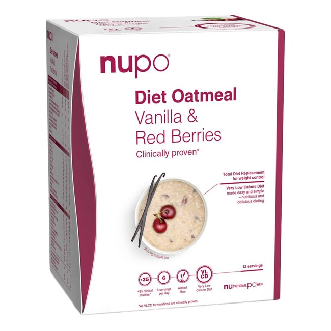 Nupo - Diet Oatmeal Vanilla Red Berries 12 Portioner