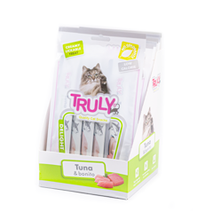 Truly - 12 x 5 Stk Cat Creamy Lickable Tun & Bonito 840gr Ialt