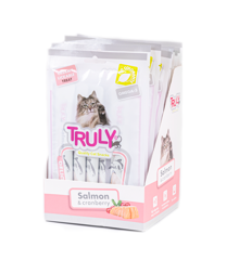 Truly - 12 x 5 pcs  Cat Creamy Lickable Salmon & Cranberry total 840gr