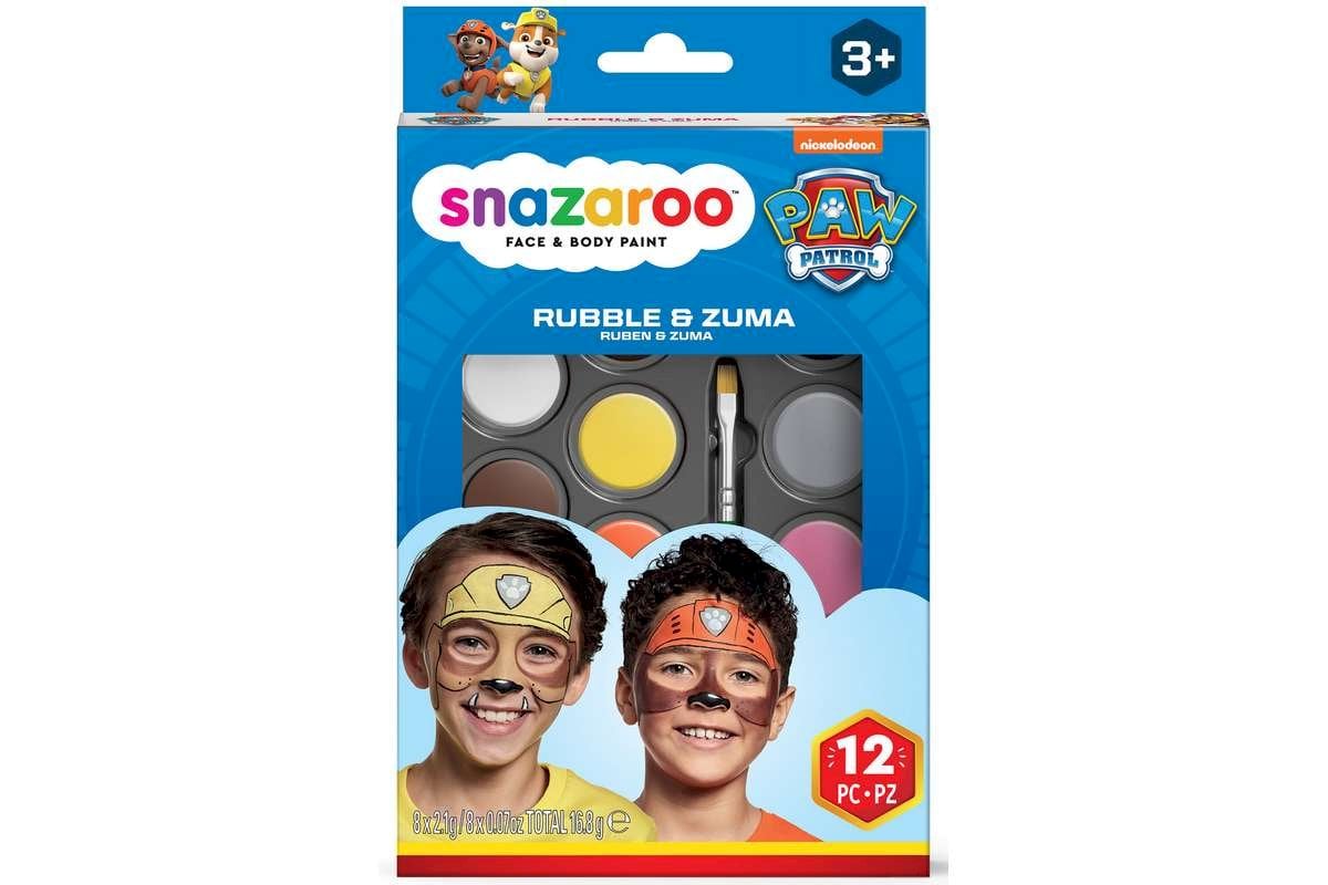 Snazaroo - Paw Patrol - Make-up Farvesæt - Rubble & Zuma