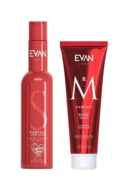 EVAN - Parfait Pure Care Color Shampoo 300 ml + EVAN - Parfait Pure Care Color Ruby Mask 300 ml